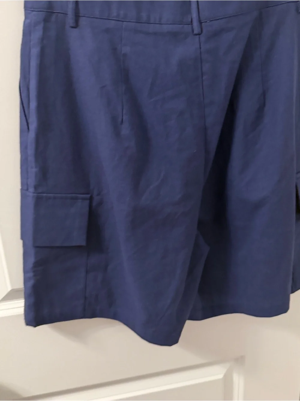 NWT COMMENSE L Navy Sleeveless Button Vest & Cargo Shorts Set